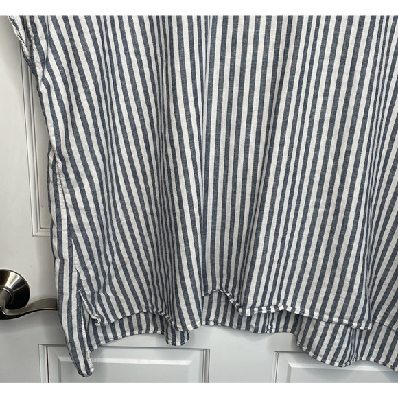 Caslon Nordstrom Women's Stripe Linen Blend Top Sz 3X Dolman Slv Boho Lagenlook - Picture 3 of 9